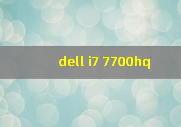 dell i7 7700hq